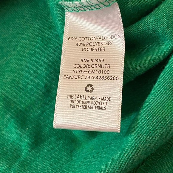 St Patrick's Day "Who Needs Luck I Have Charm" Green T-Shirt Men's Size L - Picture 6 of 7